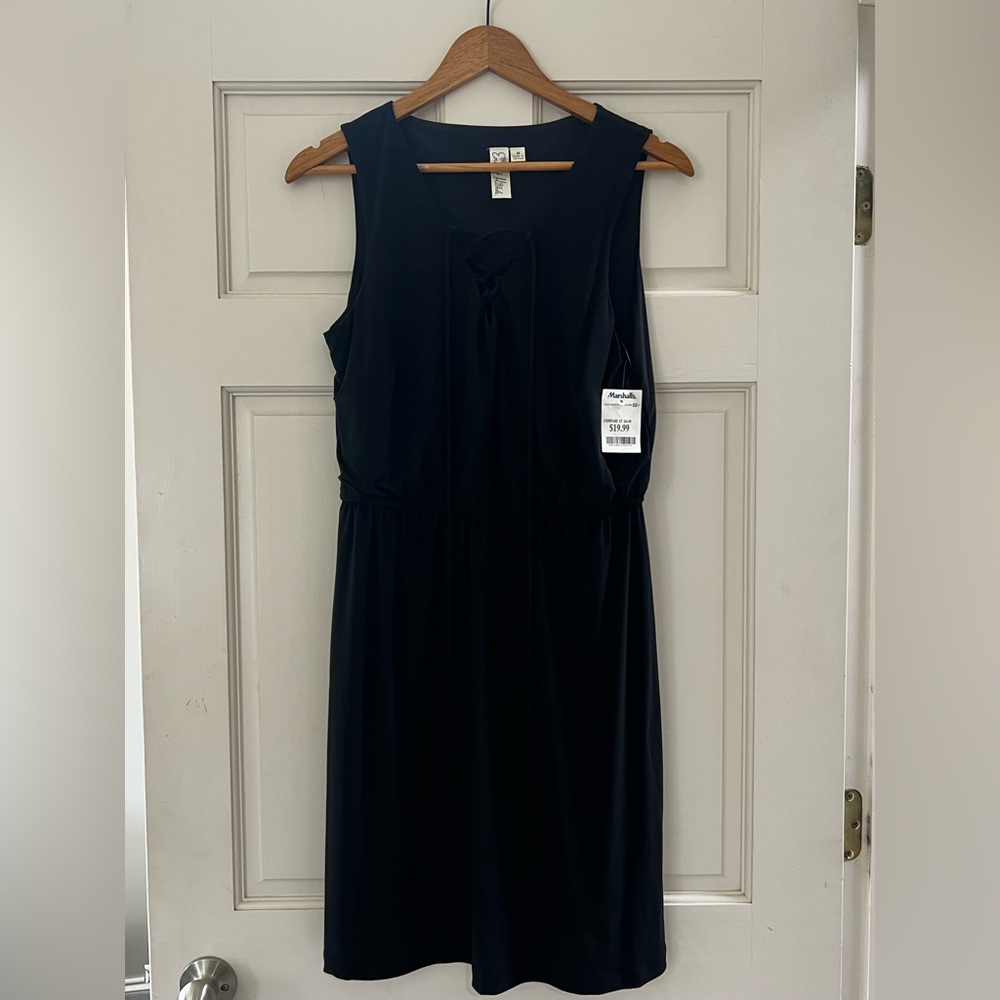 Emma & Michele Black Midi Dress